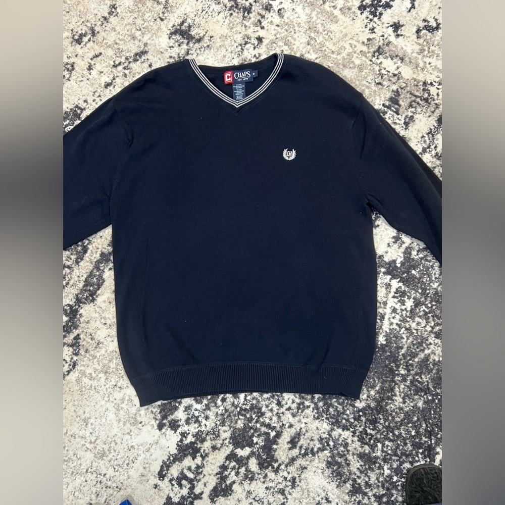 Chaps Navy V-Neck Men's Sweater
